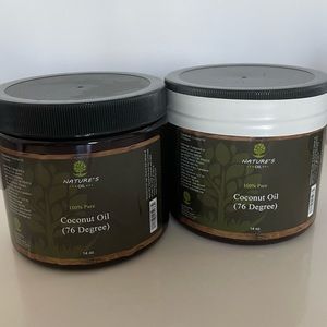 NEW 2 Nature’s Oil 100% Coconut Oil 14oz